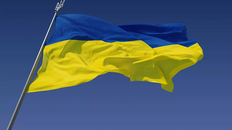 Foto på Ukrainas flagga Wikimedia commons