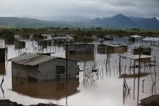 Översvämmade hus i Nicaragua