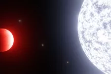Illustration som föreställer ultrahet exoplanet samt stjärna.