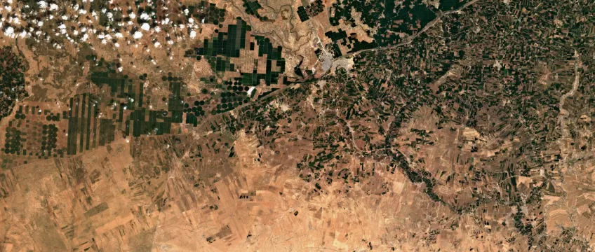 Satellitbild över det aktuella området