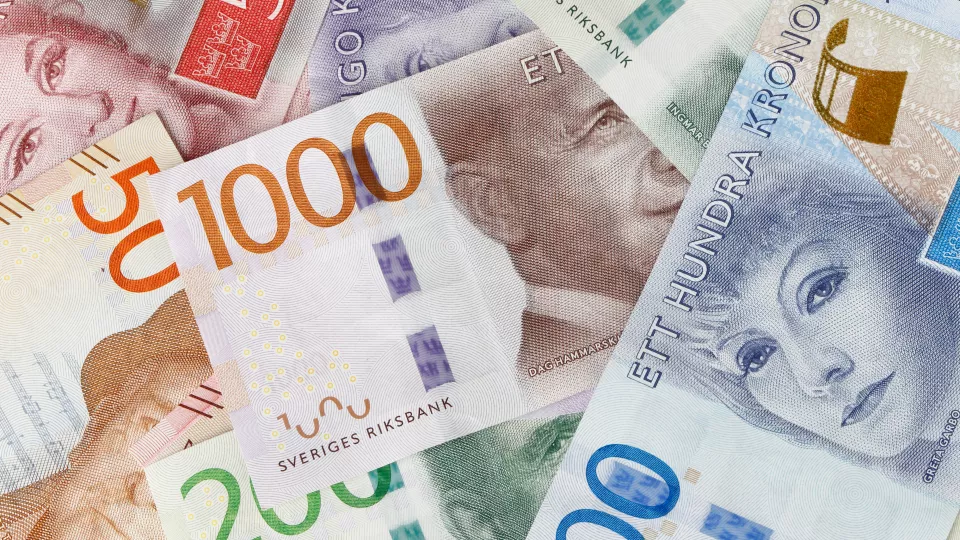 Bild på svenska sedlar.