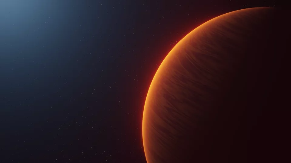 Illustration av exoplanet.