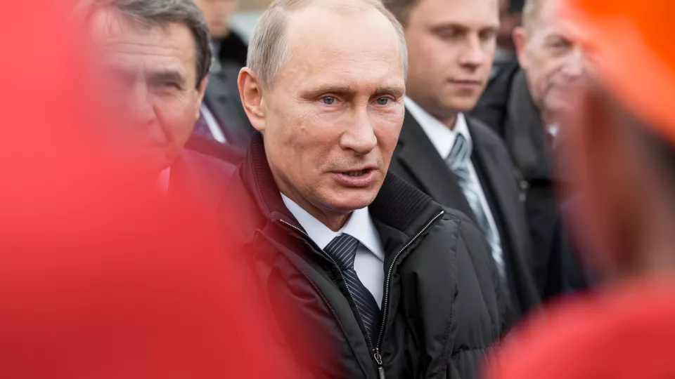 Foto på Vladimir Putin från Mostphotos. 