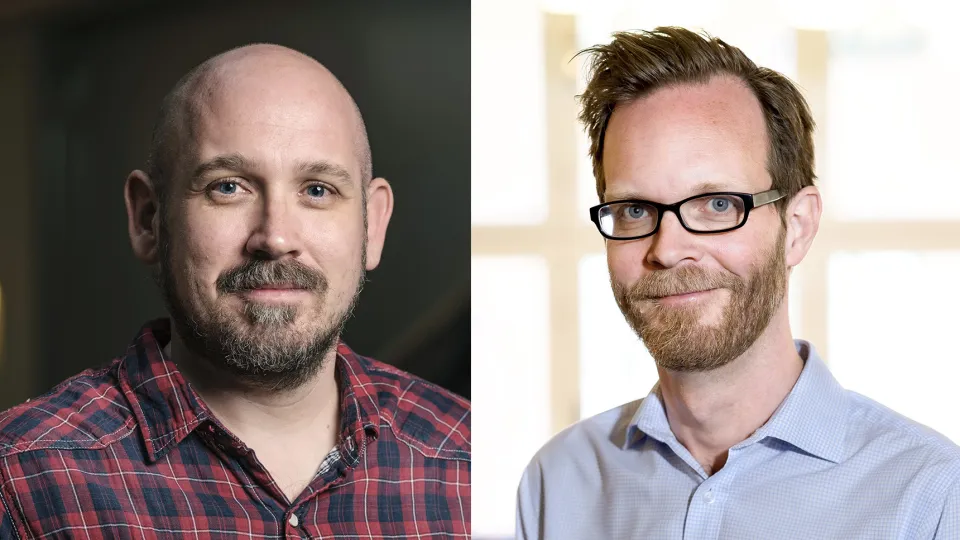 Porträtt av två män. Foto: Håkan Röjder & Kennet Ruona