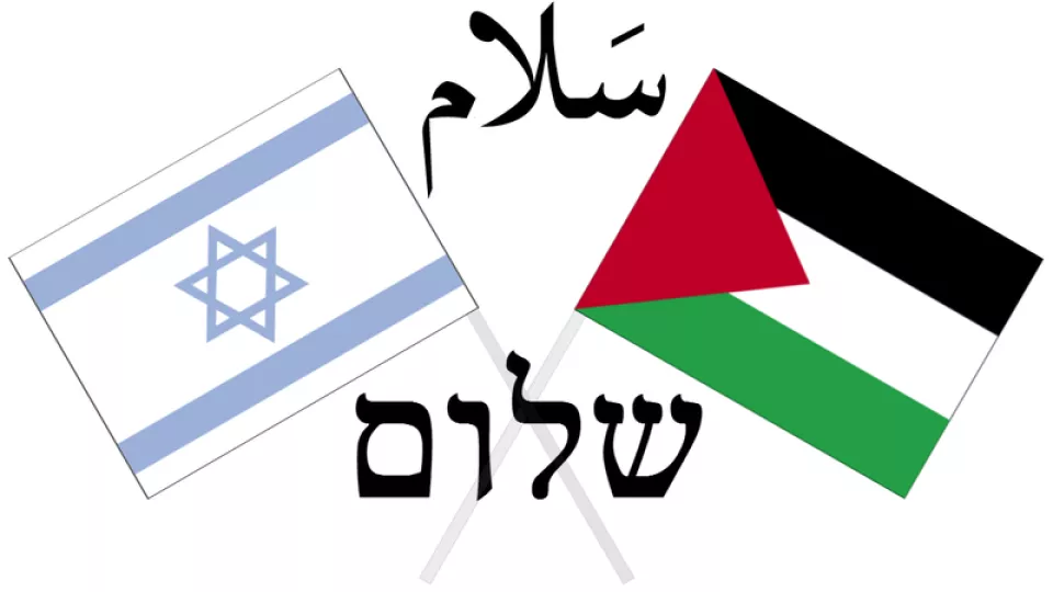 Israels och Palestinas flaggor