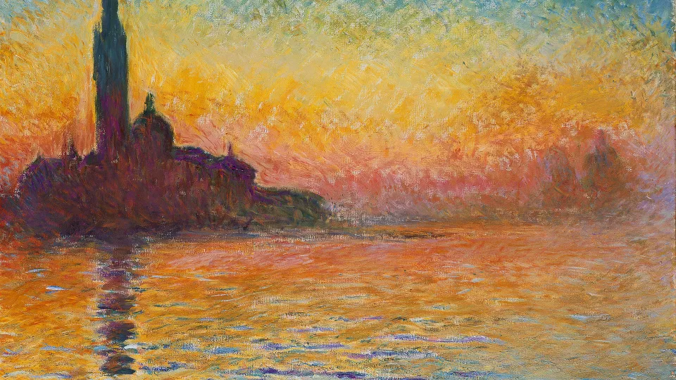 Tavla av Claude Monet: Saint Georges majeur au crépuscule