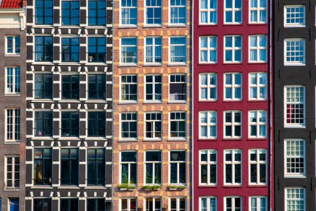 Amsterdam houses. Photo.