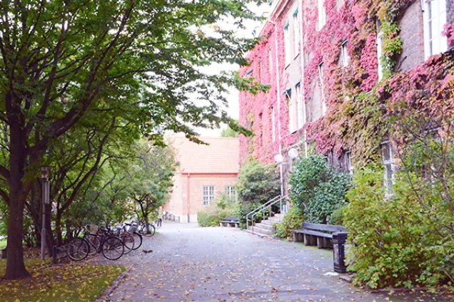 Fasad, Sociologiska institutionen i Lund. Foto.