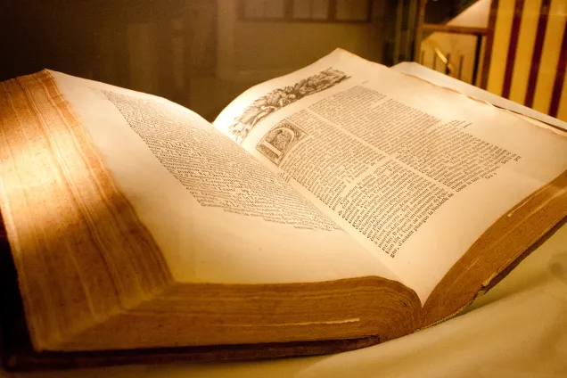 A picture of a book at Pufendorf Institute. 