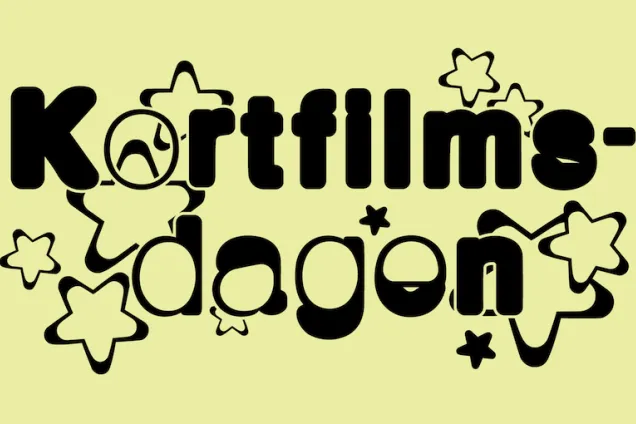 Gul bakgrund med svart text. Bild.