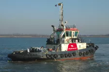 En bild på en båt i Antwerpen som kör på Metanol