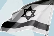 Illustration med Israels flagga.