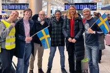 Bild på studenter som anländer till Kastrup