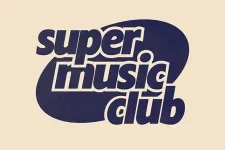 Grafisk form med text: Super Music Club.