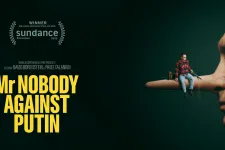 Image marketing the documentary film Mr Nobody against Putin. 