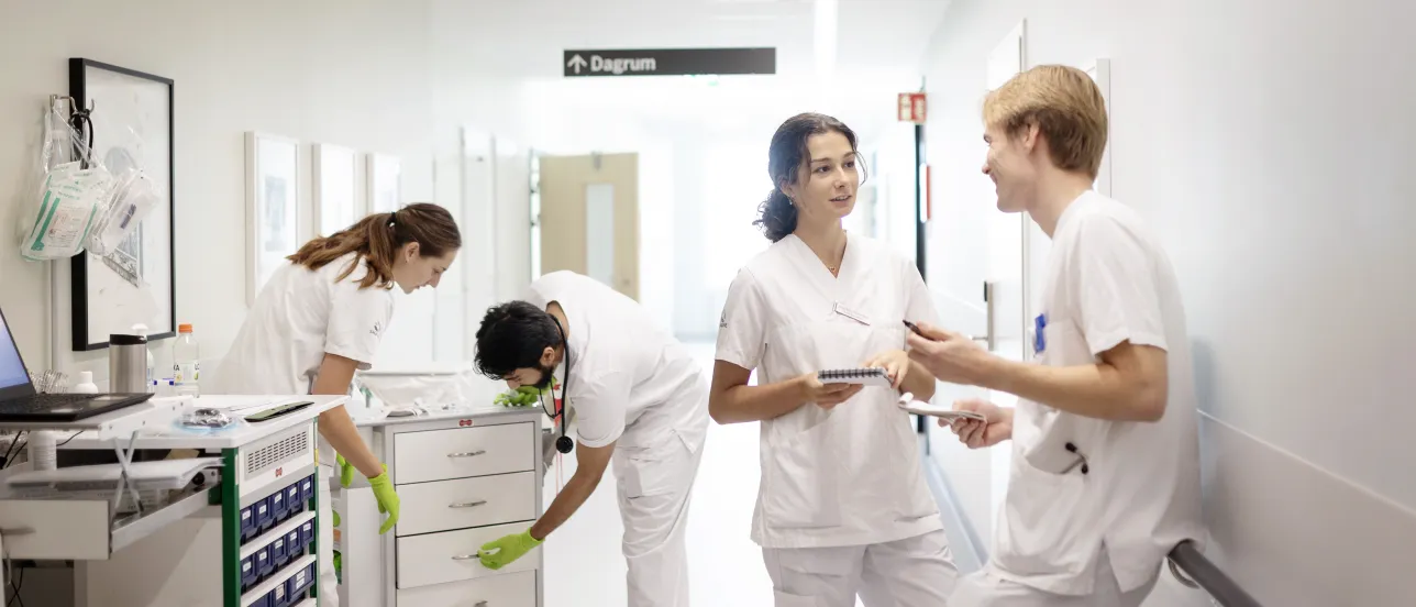 Studenter på läkarprogrammet. Foto.