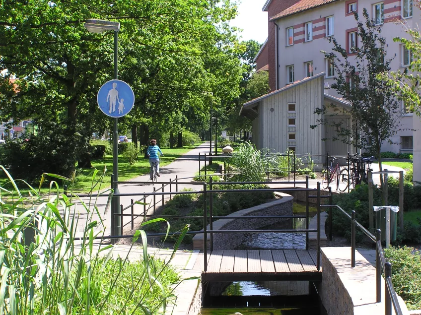 I stadsdelen Augustenborg i Malmö finns flera blågröna lösningar.