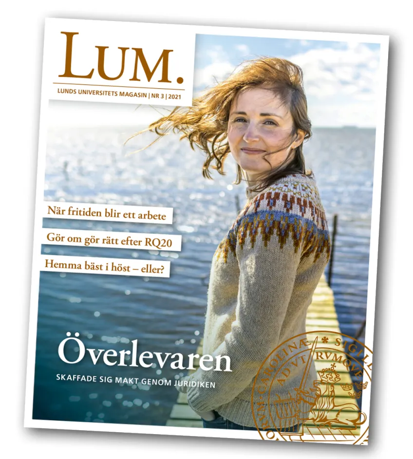 Tidningsomslag med en bild på en kvinna.