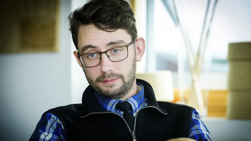 Porträtt av man. Foto. 