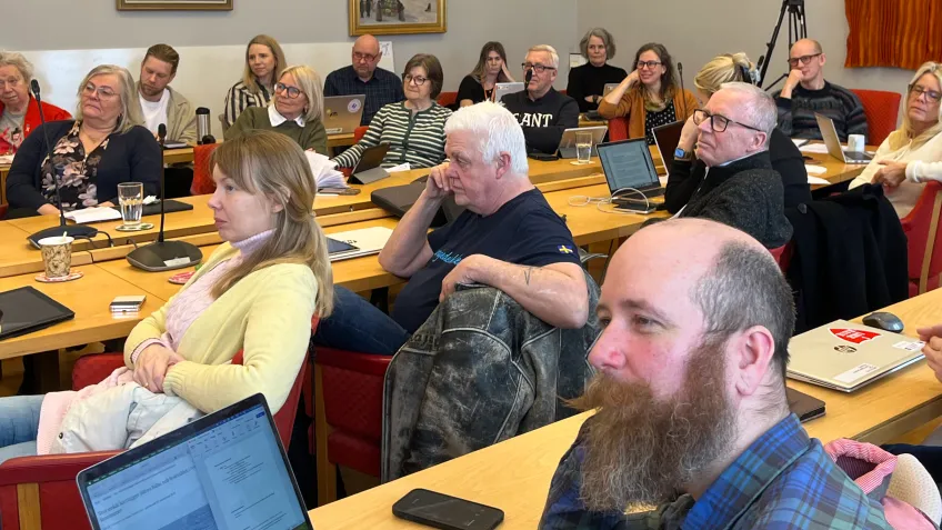 Dragning om forskningsprojektet för kommunstyrelsen i Härnösand. Foto: Susanne Iwarsson 