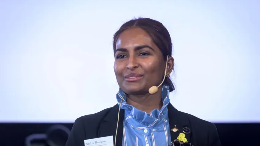 Iris Lee Thompson från Rymdstyrelsen höll ett invigningstal. 