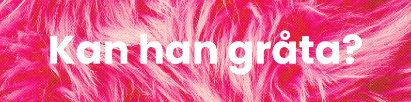 vit text på rosa fuskpäls