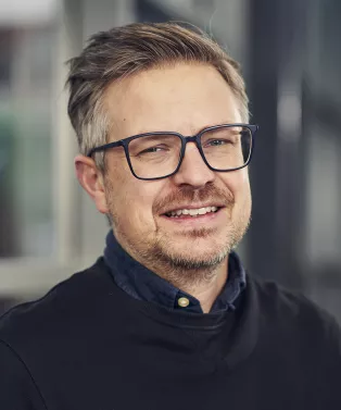 Porträtt av man. 